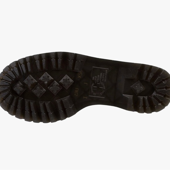 Dr. Martens Black Combat Boots with Chunky Sole and Side Zipper - Picture 4 of 4